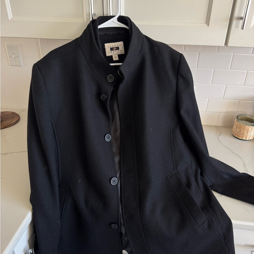 Joseph Abboud Black Peacoat zip up jacket